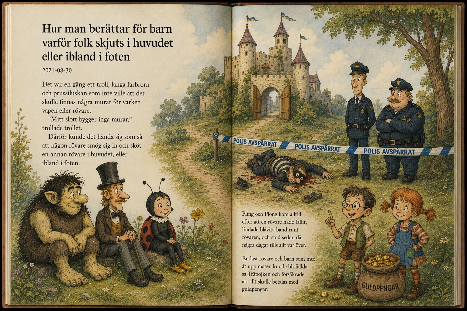 Hur man berättar för barn varför folk skjuts i huvudet eller ibland i magen